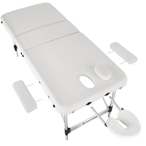 Table De Massage Pliante Largeur 78cm Réglable En Hauteur Blanc