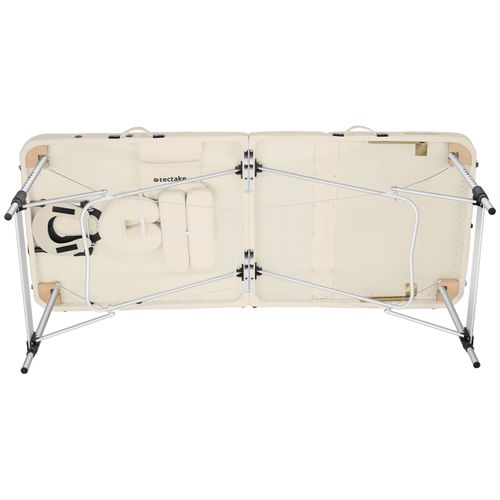 Table De Massage Pliante Largeur 78cm Réglable En Hauteur Beige
