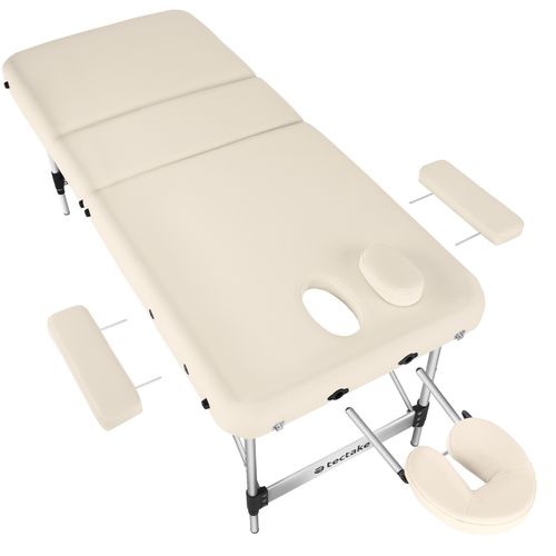 Table De Massage Pliante Largeur 78cm Réglable En Hauteur Beige