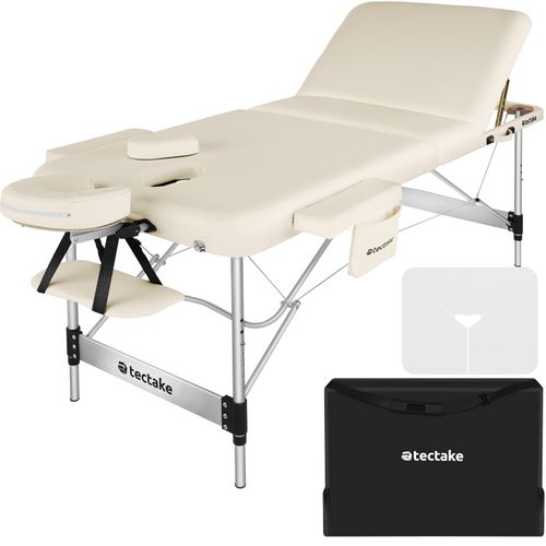 Table De Massage Pliante Largeur 78cm Réglable En Hauteur Beige