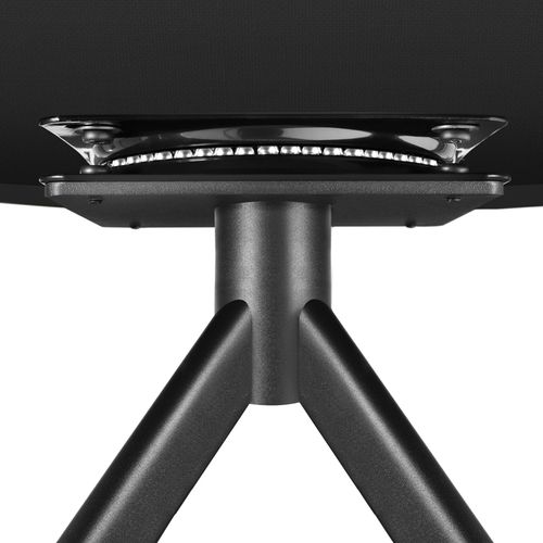 Lot De 2 Chaises Pivotantes à 360° En Velours Avec Rembourrage Noir