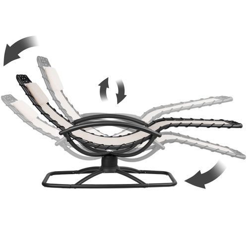 Chaise Longue Ergonomique Avec Mouvement De Balancement Beige