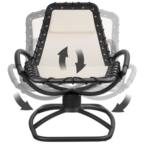 Chaise Longue Ergonomique Avec Mouvement De Balancement Beige