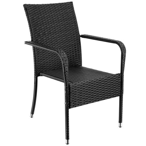 Lot De 2 Chaises En Rotin Résistantes Aux Uvs Capacité Charge 120kg