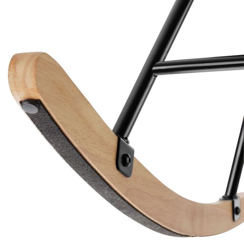 Fauteuil à Bascule Rembourré Avec Grand Dossier Gris Clair