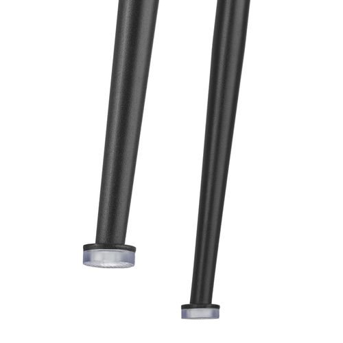 Lot 6 Tabourets De Bar Rembourrés Avec Dossier Aspect Velours Noir