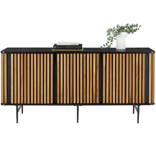 Buffet 3 Compartiments Avec Portes Magnétiques Et Étagères Amovibles