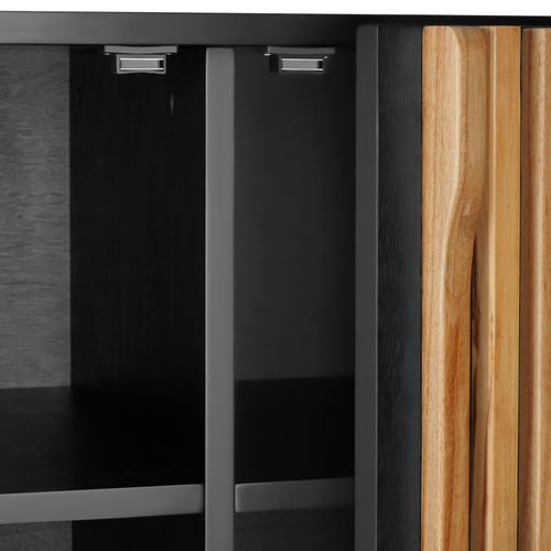 Buffet 3 Compartiments Avec Portes Magnétiques Et Étagères Amovibles