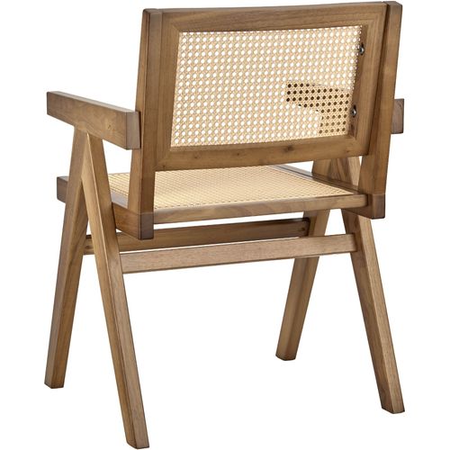 Lot 4 Chaises De Salle à Manger Cannage Viennois Boho Chêne Clair