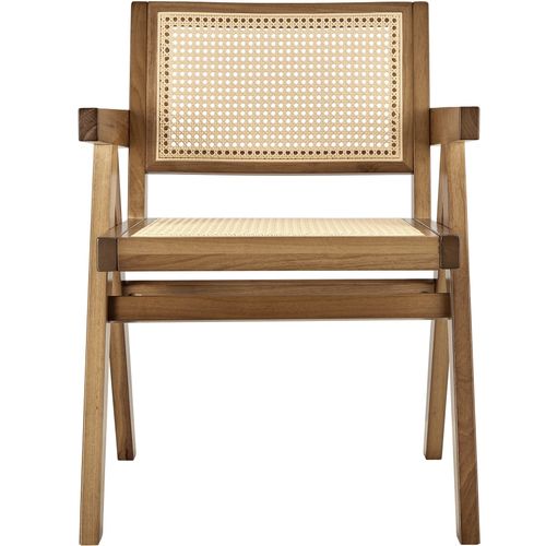 Lot 4 Chaises De Salle à Manger Cannage Viennois Boho Chêne Clair