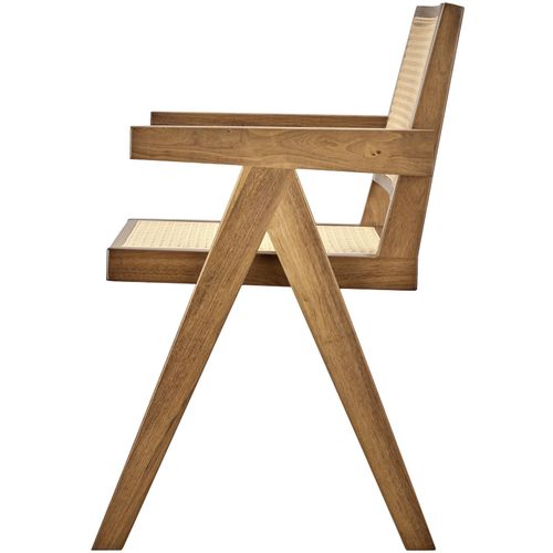 Lot 4 Chaises De Salle à Manger Cannage Viennois Boho Chêne Clair