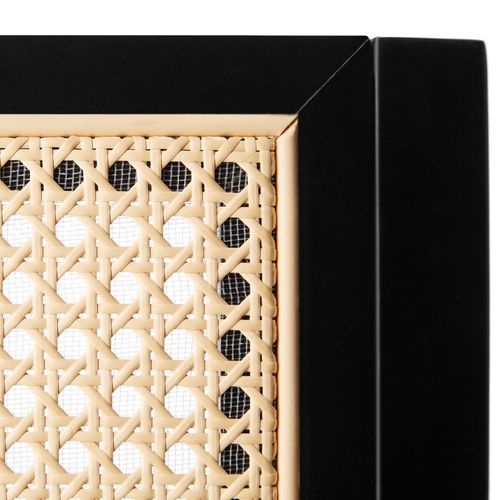 Lot De 6 Chaises En Bois Avec Cannage Viennois Design Boho Noir