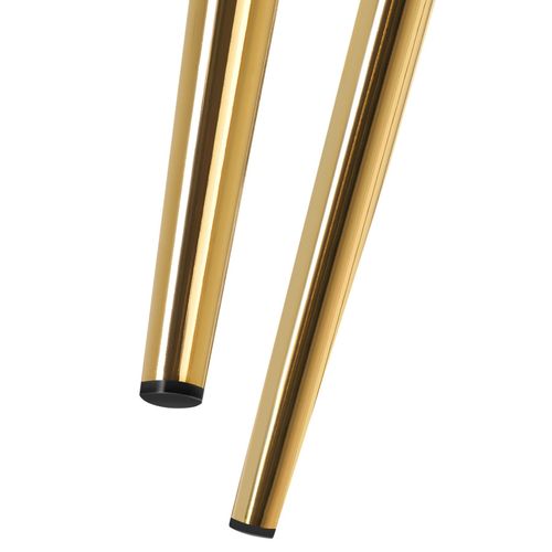 Fauteuil Rembourrage Épais Revêtement Fourrure Synthétique Crème/or