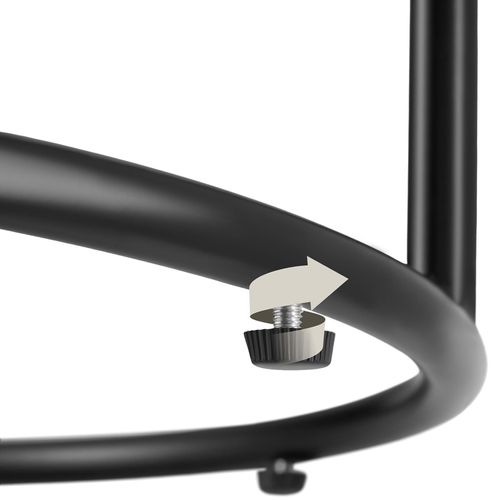 Table D'appoint Plateau En Marbre Et Structure En Acier Noire