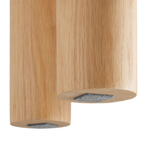 Table Basse Ronde Avec Pieds En Bois Massif Et Plateau En Mdf Plaqué