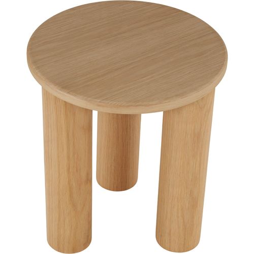 Table D'appoint Ronde Avec Pieds En Bois Massif 40 X 40 X 45,5 Cm