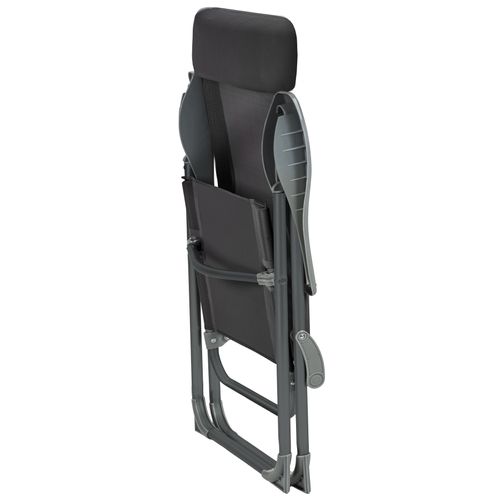 Lot De 4 Chaises De Jardin Pliantes En Aluminium Gris Anthracite