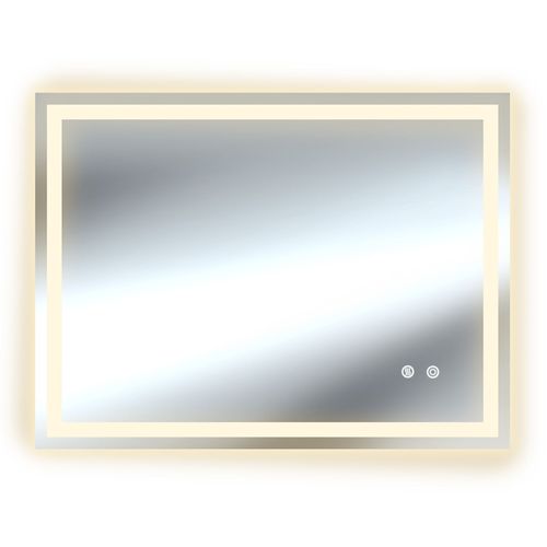 Miroir De Salle De Bain LED Commande Tactile Réglable 60 X 80 Cm