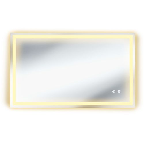 Miroir De Salle De Bain LED Commande Tactile Réglable 60 X 100 Cm
