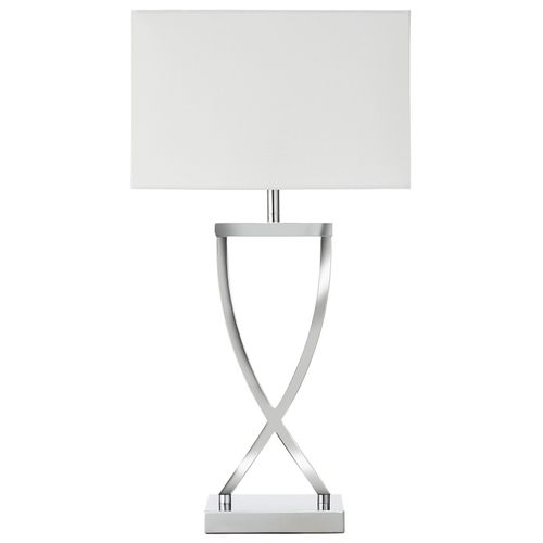 Lampe De Table 60w Design Moderne Et Lumière Non Éblouissante Chrome