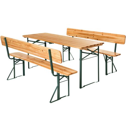 Ensemble De Table Et Bancs Avec Dossiers 8 Places Pliables