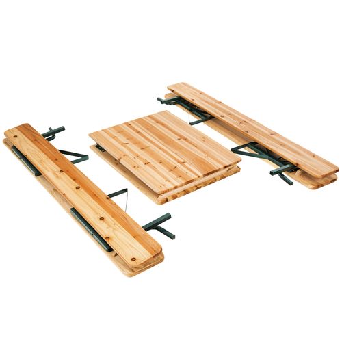 Ensemble De Table Et Bancs Avec Dossiers 8 Places Pliables