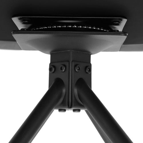 Lot De 6 Chaises Pivotantes 360° En Velours Rembourré Anthracite/noir