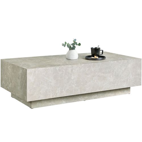 Table Basse En Bois Mdf Sans Montage 120 X 60 X 35 Cm Aspect Travertin