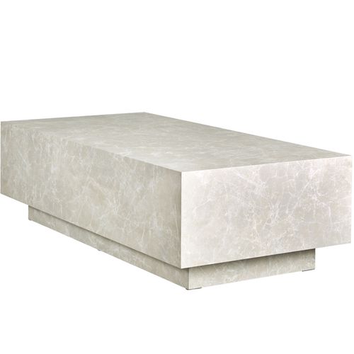 Table Basse En Bois Mdf Sans Montage 120 X 60 X 35 Cm Aspect Travertin