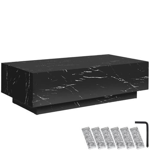 Table Basse En Bois Mdf Sans Montage 120 X 60 X 35 Cm Aspect Marbre