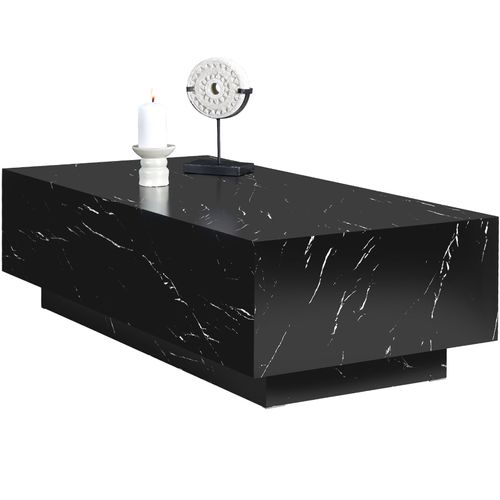 Table Basse En Bois Mdf Sans Montage 120 X 60 X 35 Cm Aspect Marbre