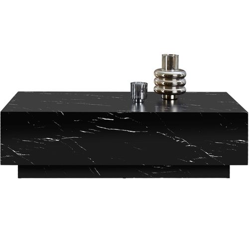 Table Basse En Bois Mdf Sans Montage 120 X 60 X 35 Cm Aspect Marbre