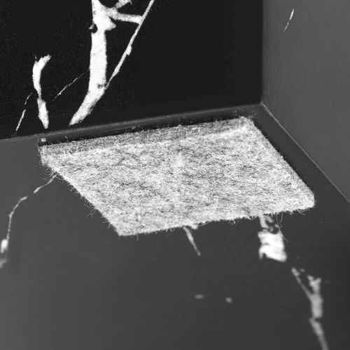 Table Basse En Bois Mdf Sans Montage 45 X 45 X 50cm Aspect Marbre Noir