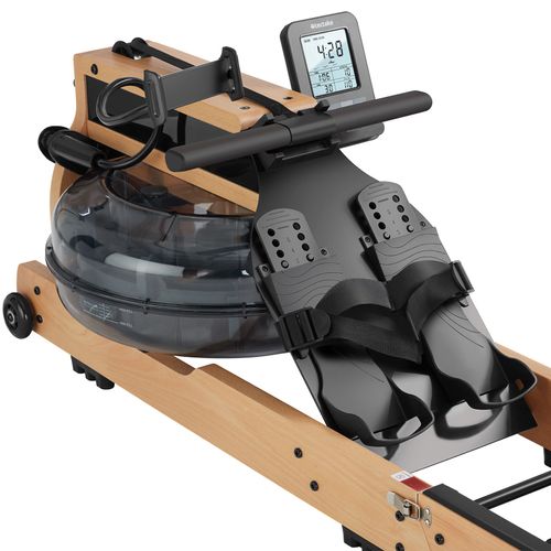 Rameur En Bois Pliable Avec Bluetooth Et 6 Niveaux De Difficulté