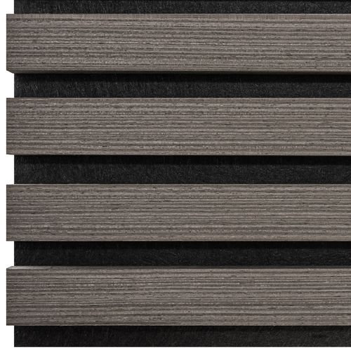 Lot De 4 Panneaux Acoustiques Aspect Bois 60 X 120 X 2,1 Cm Chêne Gris