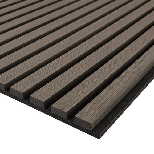 Lot De 4 Panneaux Acoustiques Aspect Bois 60 X 120 X 2,1 Cm Chêne Gris