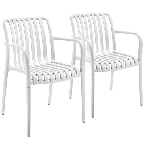 Chaises De Jardin Résistant Aux Intempéries Et Aux Uv Crème Ensemble De 2 Pièces