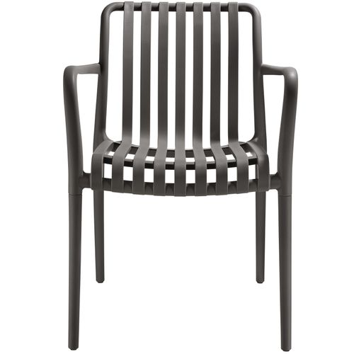 Lot 2 Chaises De Jardin Empilables Et Résistantes Aux Intempéries Gris