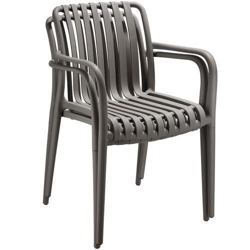 Lot 2 Chaises De Jardin Empilables Et Résistantes Aux Intempéries Gris