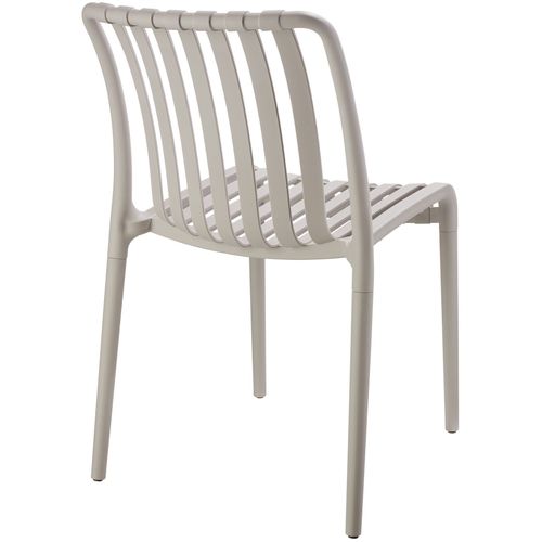 Lot 2 Chaises De Jardin Résistantes Intempéries Empilables Taupe