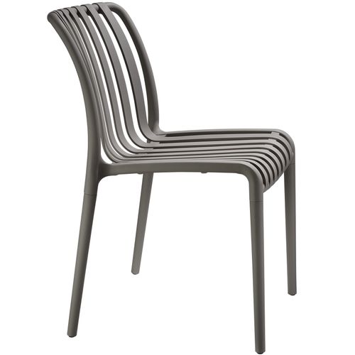 Lot 4 Chaises De Jardin Résistantes Intempéries Empilables Anthracite