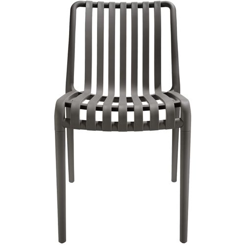 Lot 4 Chaises De Jardin Résistantes Intempéries Empilables Anthracite