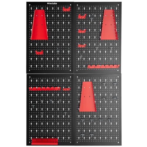 Panneaux Perforés Pour Rangement D'outils 4 Pièces En Acier