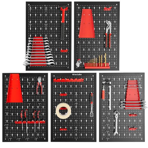 Panneaux Perforés Pour Rangement D'outils 5 Pièces En Acier