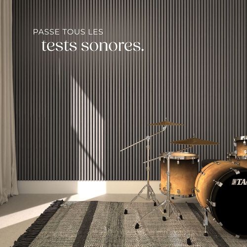 Lot De 2 Panneaux Acoustiques 60 X 120 X 2,1 Cm Chêne Gris Clair