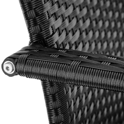 Lot De 4 Chaises En Rotin Résistantes Aux Uvs Capacité Charge 120kg