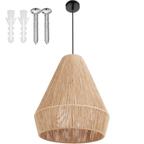 Suspension Au Style Bohème 40w Avec Fibre De Jute Naturelle