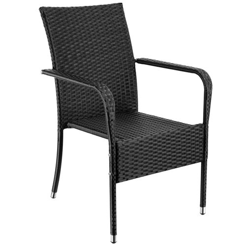 Lot De 8 Chaises En Rotin Résistantes Aux Uvs Capacité Charge 120kg