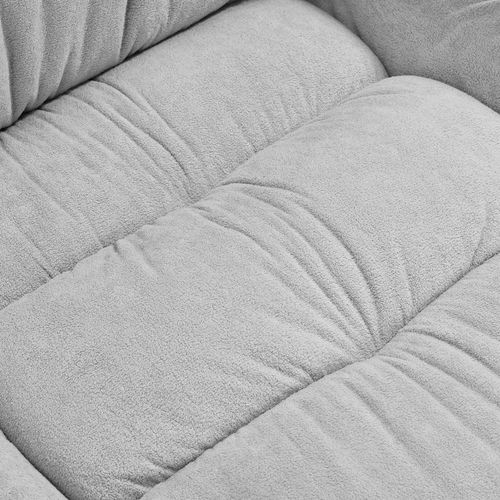 Chaise De Bureau Avec Repose-pieds Et Revêtement En Velours Gris