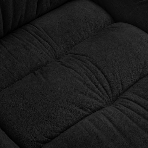 Chaise De Bureau Avec Repose-pieds Et Revêtement En Velours Noir